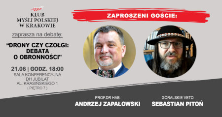 Zapałowski i Pitoń w Klubie Myśli Polskiej w Krakowie