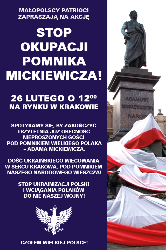 Stop okupacji pomnika Mickiewicza